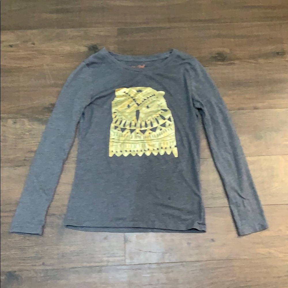 Cute owl print shirt for girls